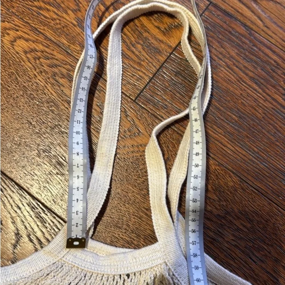 Crocheted cotton Floral Mesh Tote Bag in Cream and Blue Baum und Pferdgarten - Picture 6 of 9